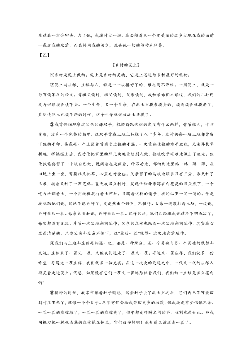 河南省周口市扶沟县2023-2024学年七年级下学期期中语文试题（含解析）