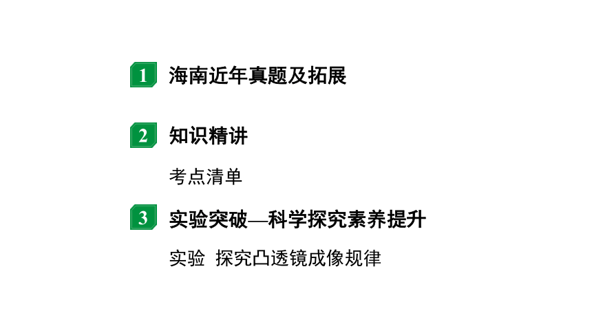 2024海南中考物理二轮重点专题研究 第三讲 第二节 透镜及其应用 习题课件(共35张PPT)