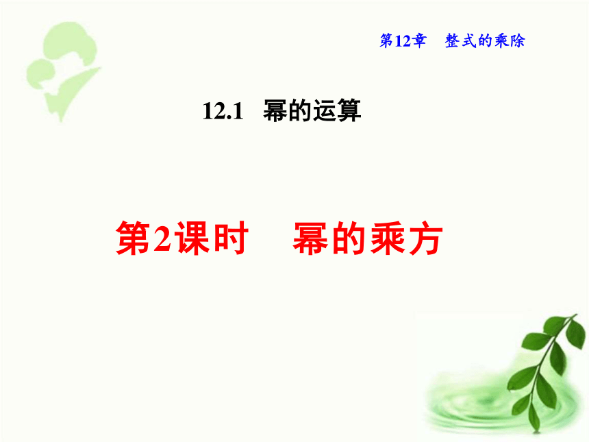 华师大版数学八年级上册12.1.2幂的乘方  课件（第二课时 18张ppt)