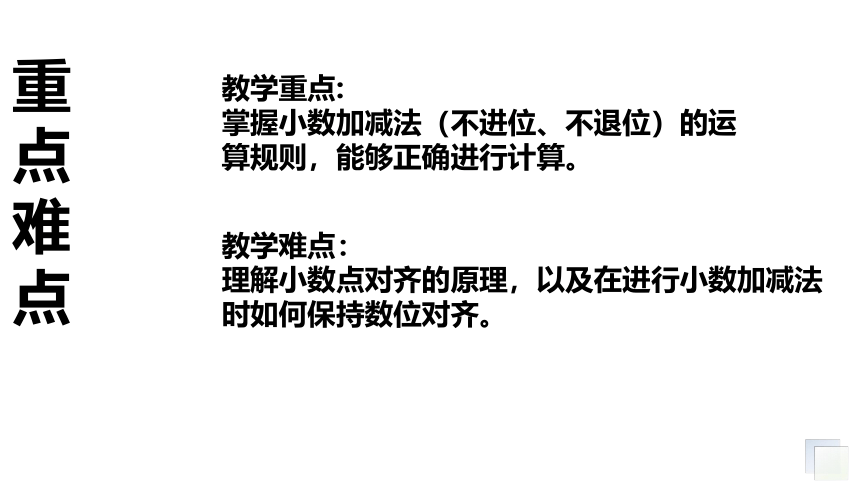 小学数学冀教版三年级下《小数加减法（不进、退位）》说课课件(共22张PPT)