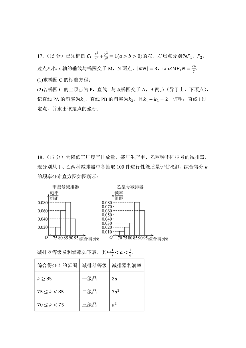 湖南省衡阳市衡阳县第一中学2023-2024学年高二下学期4月期中考试数学试题（含解析）