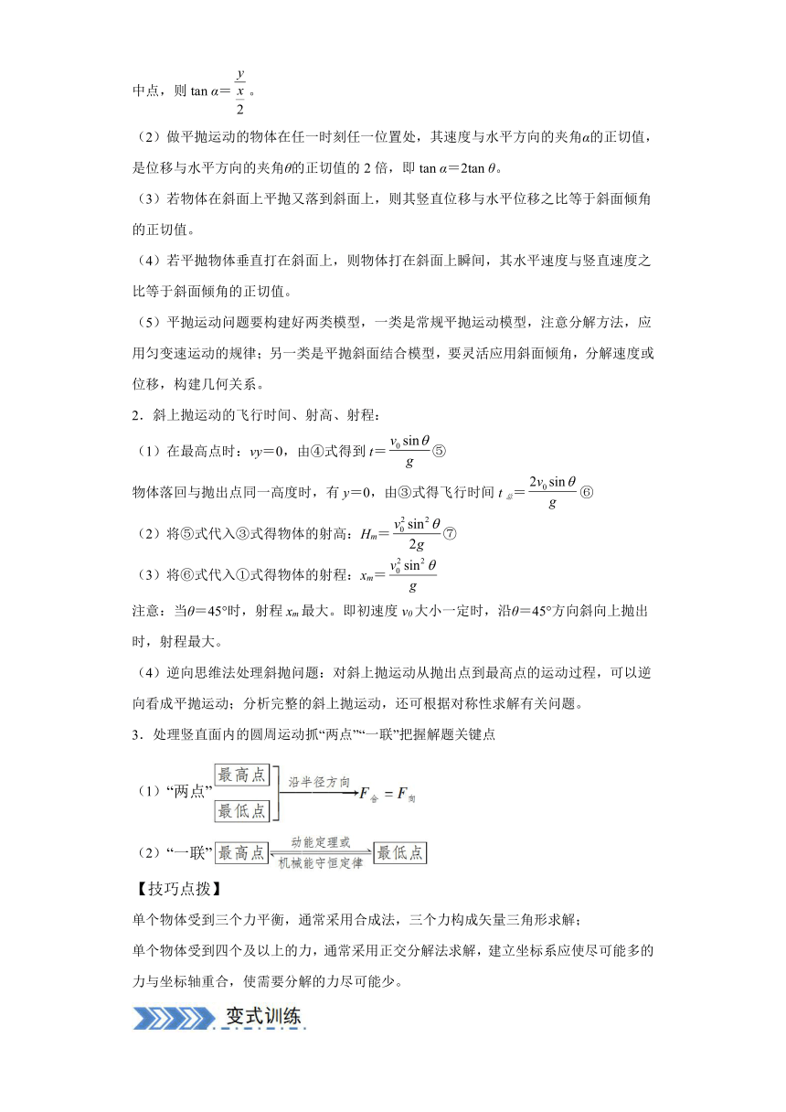 大题05 抛体运动与圆周运动-【大题精做】冲刺2024年高考物理大题突破限时集训（含解析）