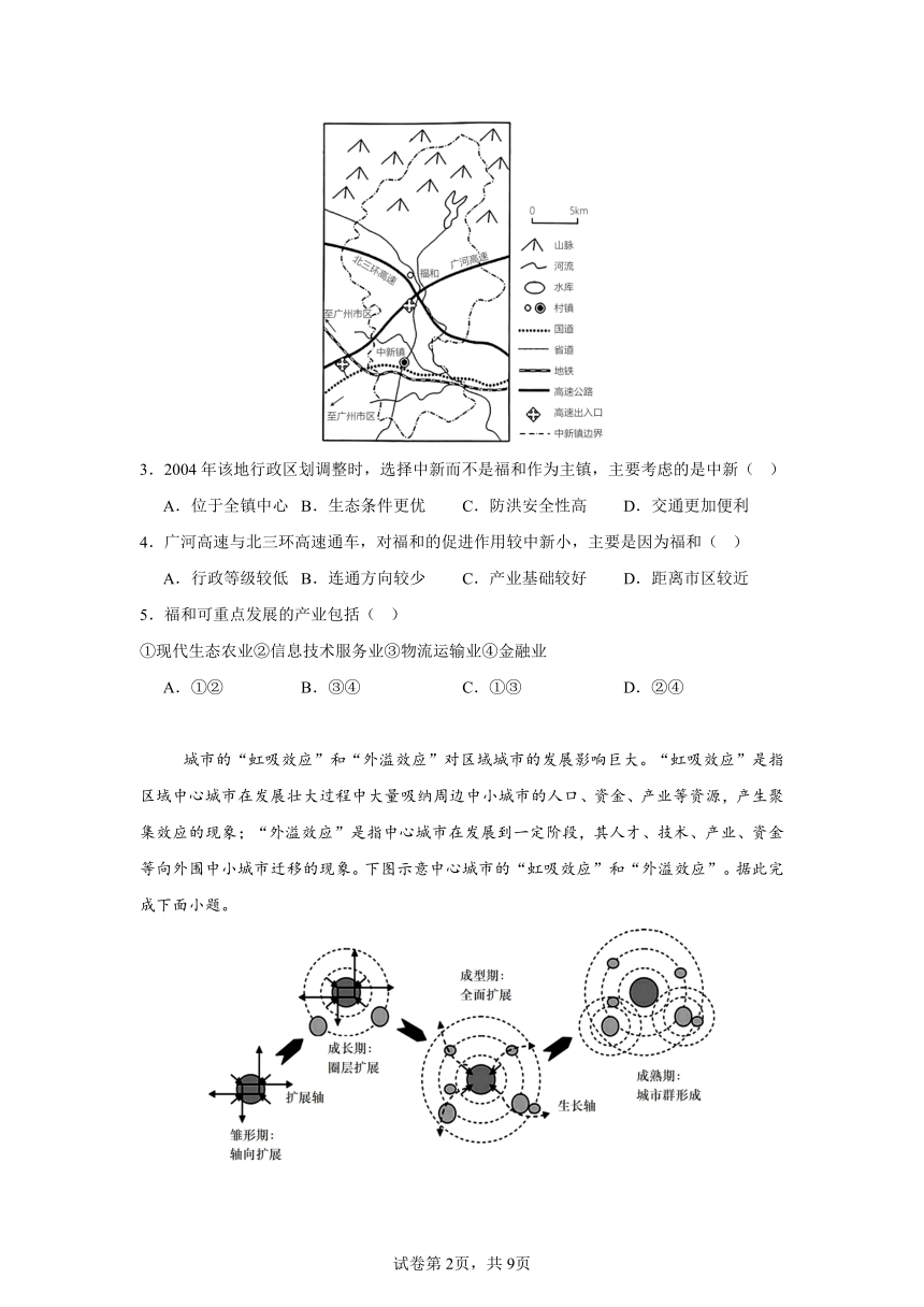 2023-2024学年湖南省浏阳市重点校联考高一下学期期中地理测试卷 （含答案）