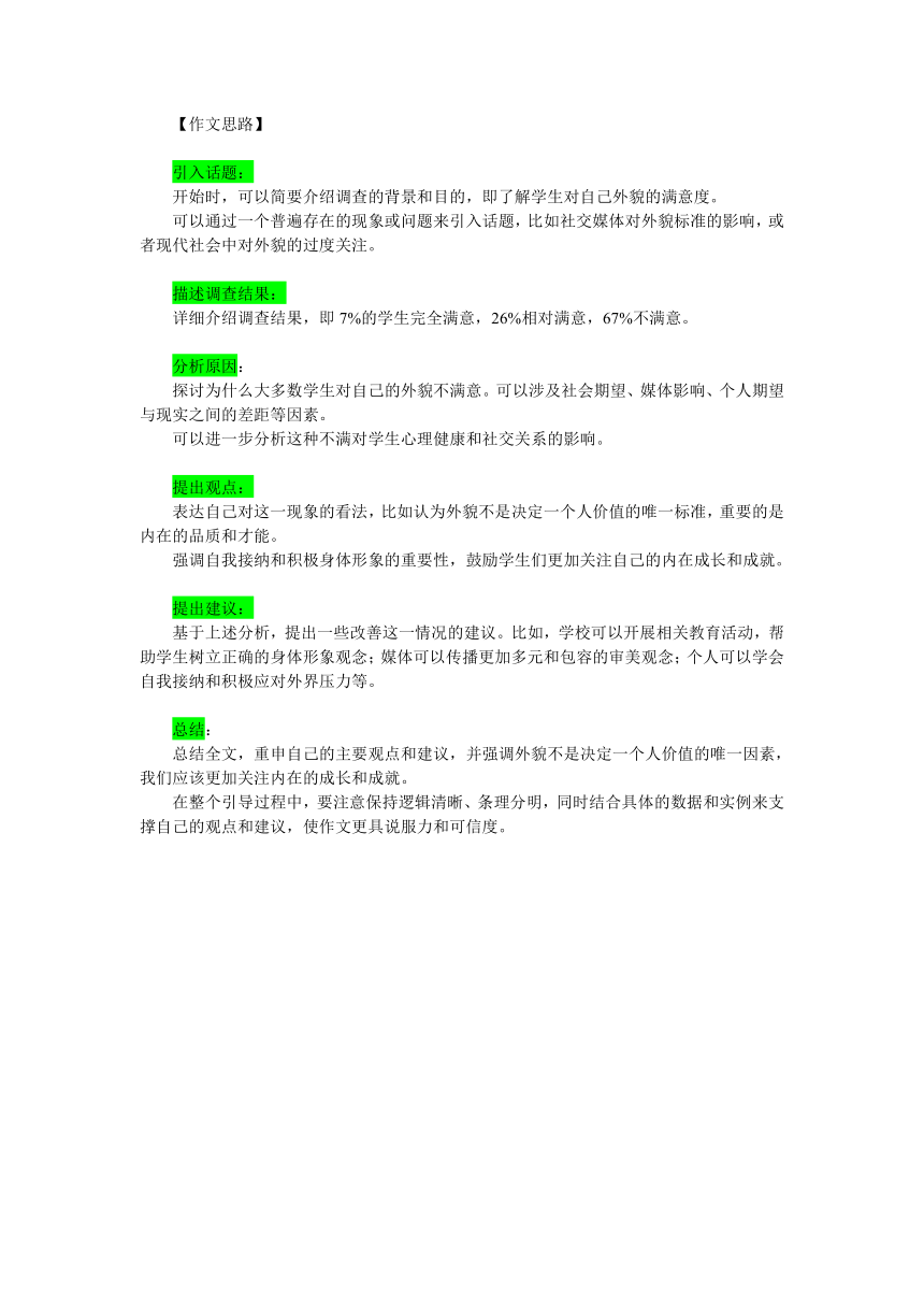 2024届高三下学期英语作文复习专项考前图表应用文 导学案-（含答案）