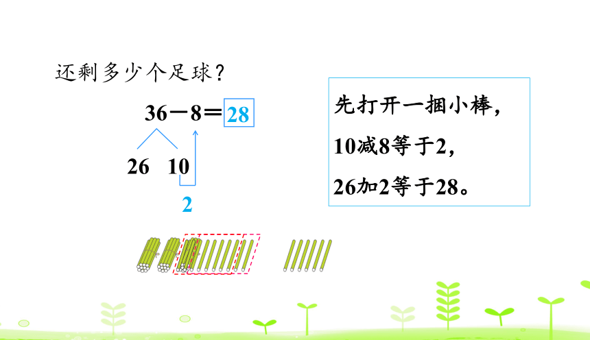 人教版数学一下6.5 两位数减一位数（退位） 课件（16张）