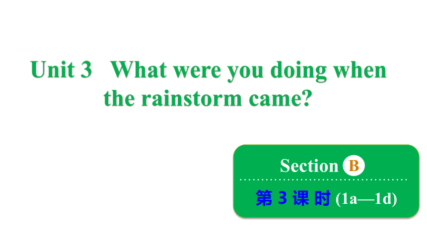 Unit 3 What were you doing when the rainstorm came? Section B 1a~1d 课件(共16张PPT) 2023-2024学年鲁教版英语八年级上