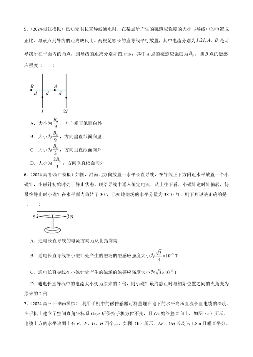 2024年高考物理磁场模拟真题检测卷（含解析）