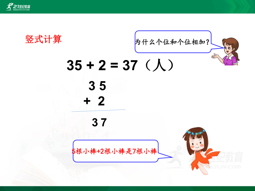 人教版二年级上册第二单元两位数加一位数（不进位加）课件（15张PPT）