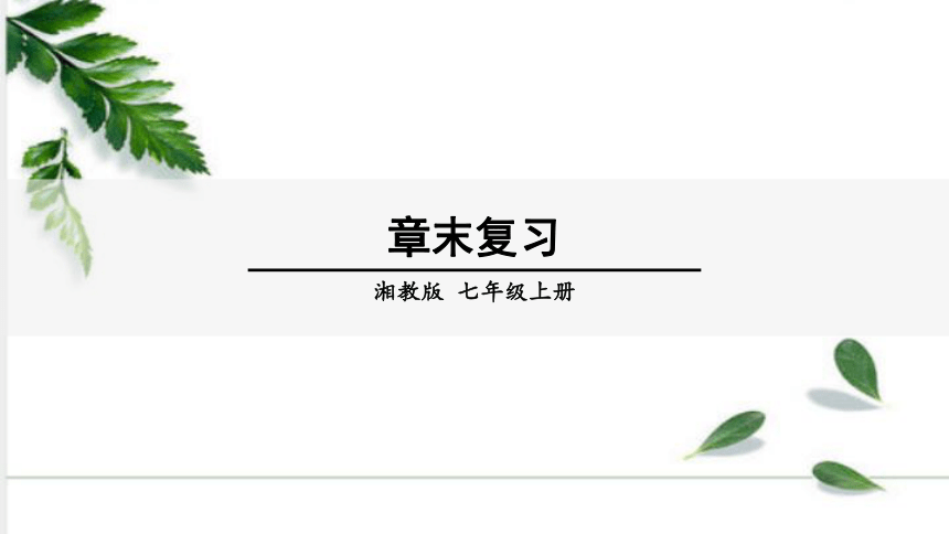 湘教版数学七年级上册第二章代数式 章末复习 课件（30张ppt)