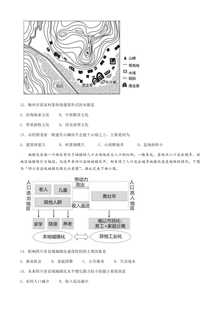 辽宁省实验中学2023-2024学年高一下学期期中阶段测试地理试题（含答案）