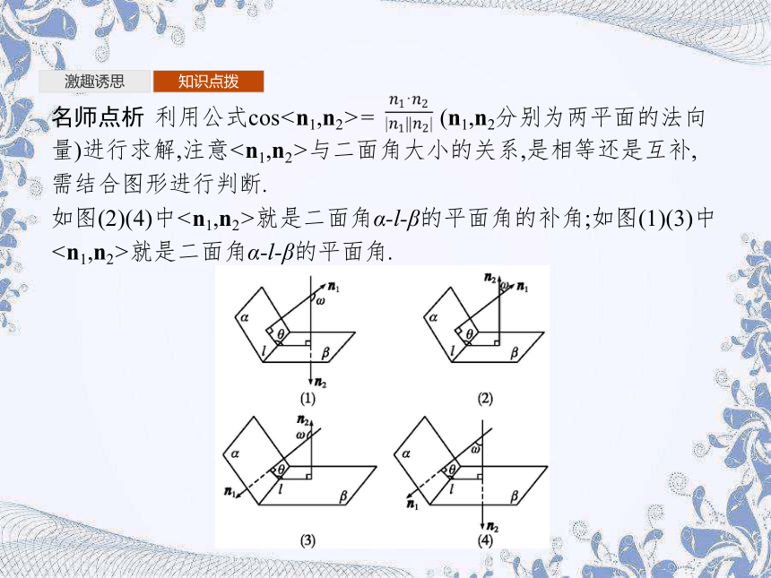 人教B版（2019）高中数学选择性必修第一册 1.2.4　二面角（共33张PPT）