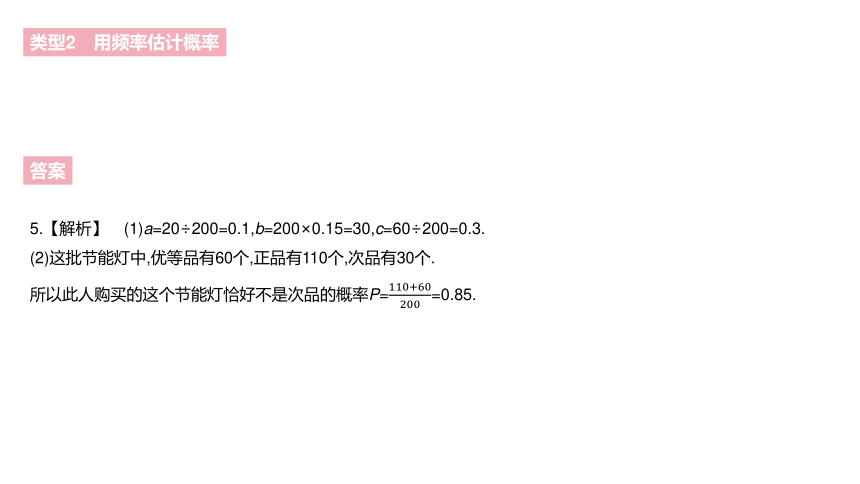 北师大版九年级上册数学第三章概率的进一步认识素养拓展+中考真题课件（62张PPT)