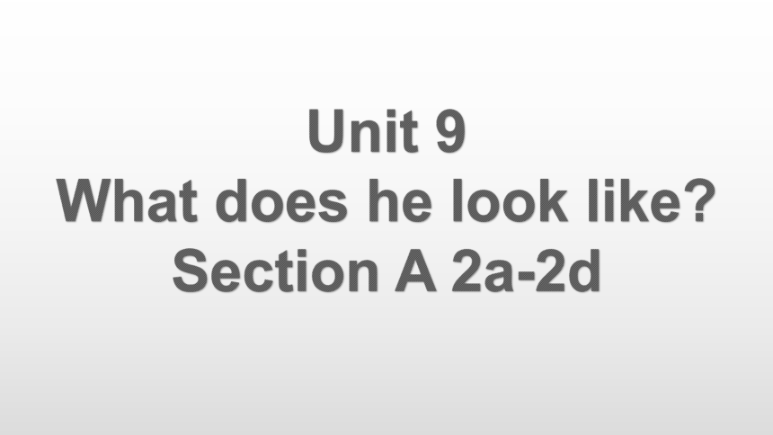 人教版初中英语七年级下册课件 Unit 9 What does he look like?Section A 2a-2d课件（共17张PPT）