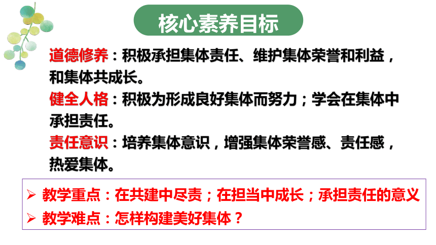 （核心素养目标）8.2 我与集体共成长课件(共41张PPT)2023-2024学年七年级道德与法治下（统编版）