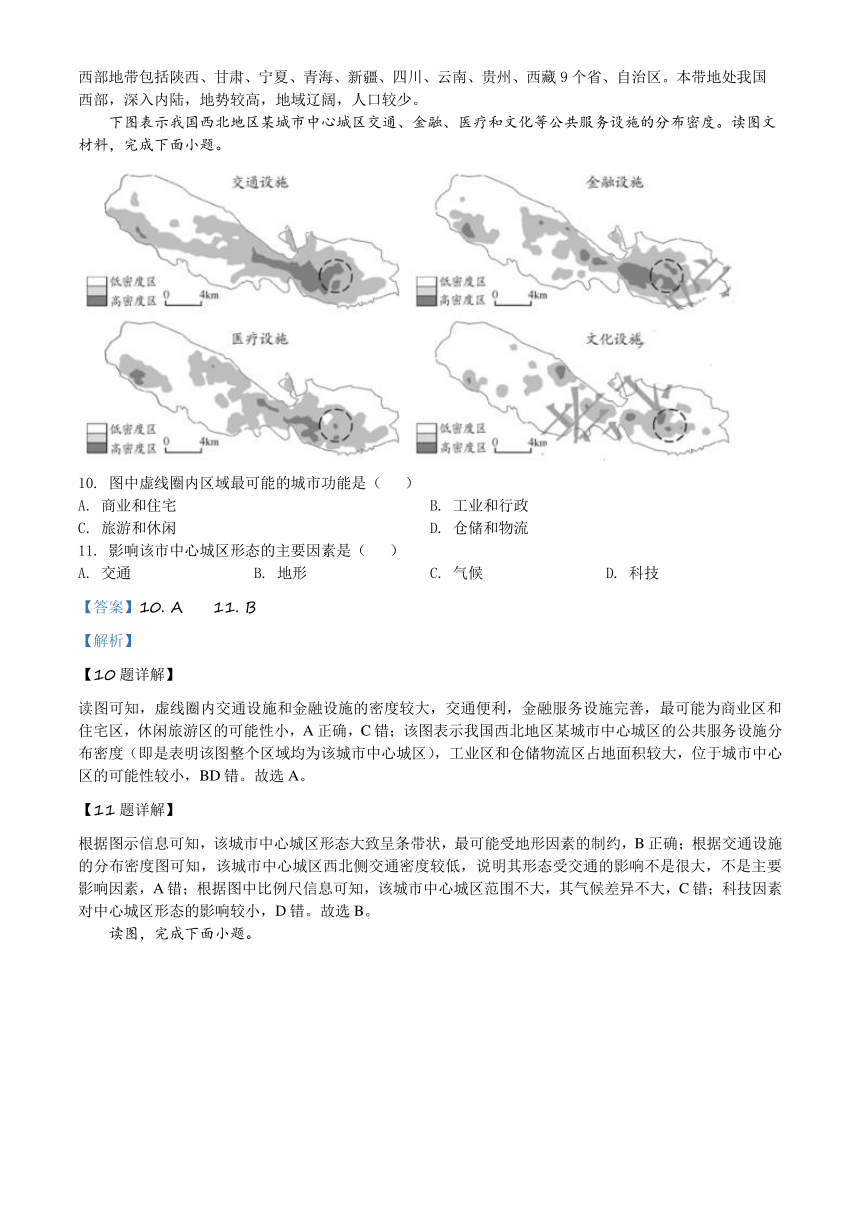 2020年高考 天津卷 地理试题（Word版，含解析）