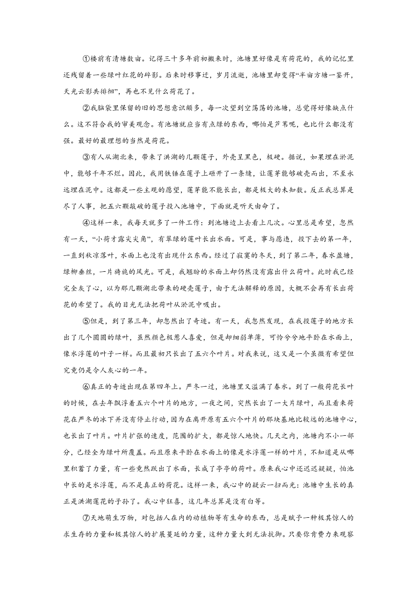 山东省济宁市金乡县2023-2024学年七年级下学期期中语文试题（含解析）