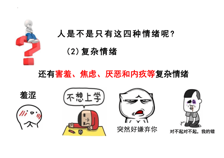 4.1 青春的情绪 课件(共26张PPT)-2023-2024学年统编版道德与法治七年级下册