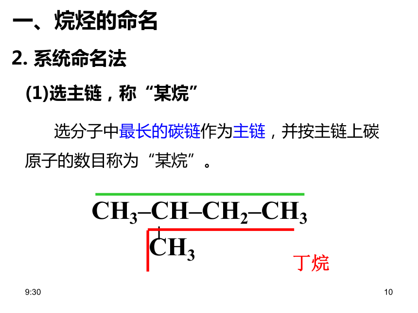 人教版高中化学选修5第一章第3节 有机化合物的命名 33张ppt