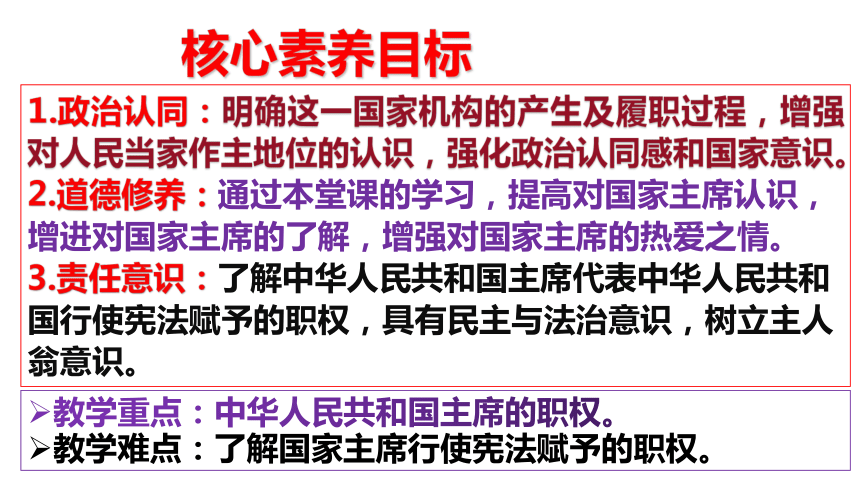 （核心素养目标）6.2中华人民共和国主席课件（共23张PPT）+内嵌视频