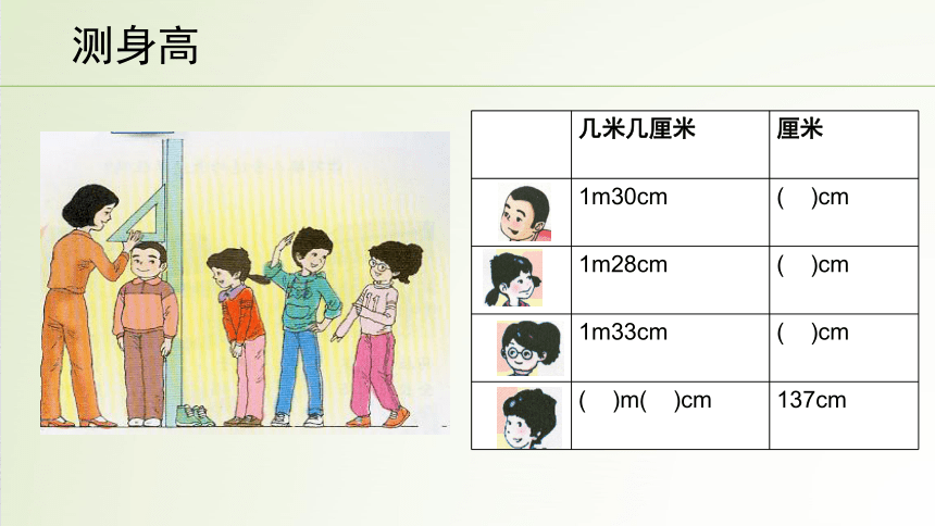 沪教版三上 5.2 米与厘米（共15页PPT）