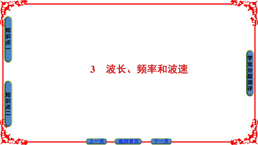 高中物理人教版选修3-4（课件）第十二章 机械波 3 波长、频率和波速(共32张PPT)