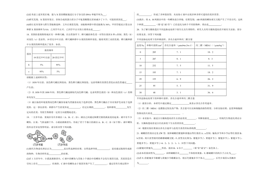 第6章 生物多样性与生物进化 测试卷（含解析）