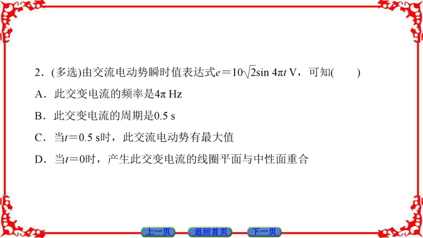 高中物理人教版选修3-2（课件）第五章 交变电流  描述交变电流的物理量40张PPT