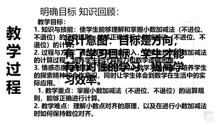 小学数学冀教版三年级下《小数加减法（不进、退位）》说课课件(共22张PPT)