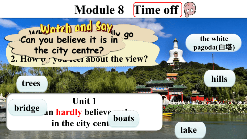 Module 8 Unit 1 I can hardly believe we are in the city centre课件(共34张PPT，内嵌音频) 2023-2024学年外研版英语八年级下册