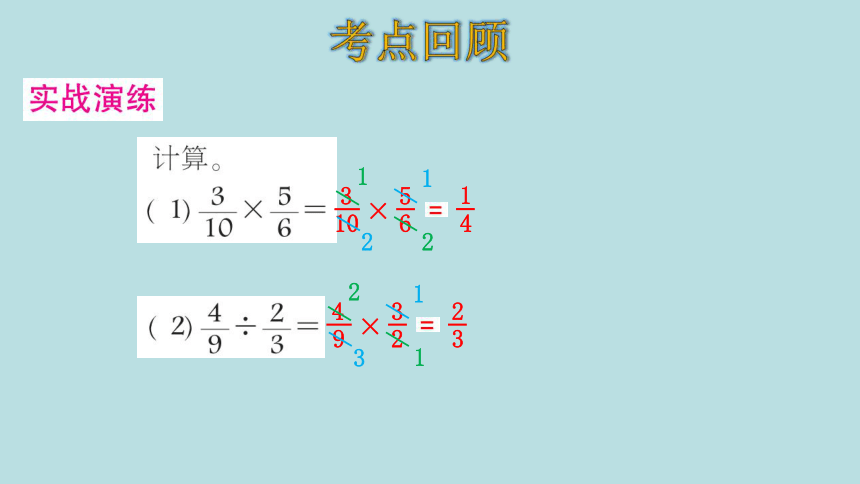 人教版数学六年级上册9总复习—— 分数乘、除法和比 课件（28页ppt）