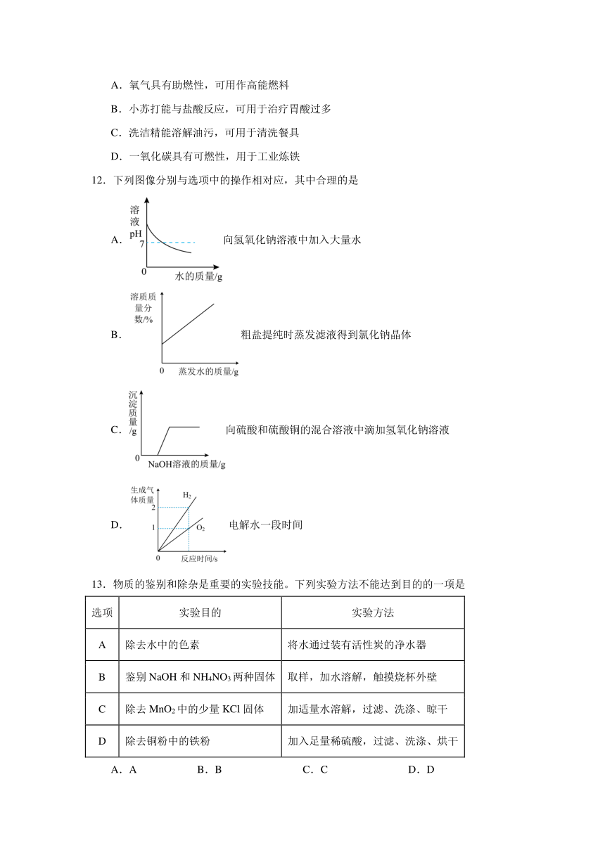 第十一单元 盐 化肥 测试题（含解析）-2023-2024学年人教版化学九年级下册