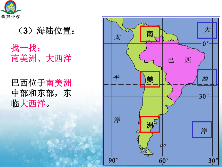 湘教版七年级下册地理 8．6 巴西 课件（共28张PPT）