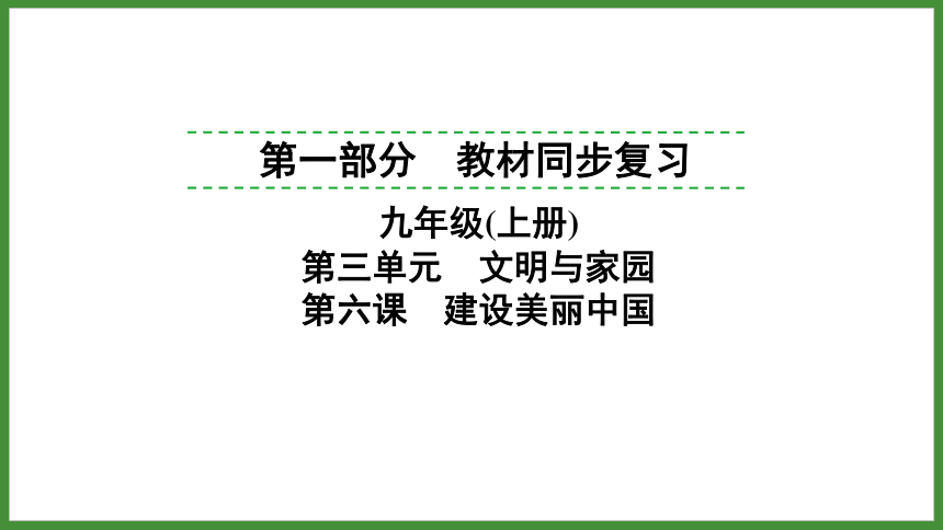 第六课　建设美丽中国 课件（希沃版+PPT预览版）（19 张ppt）