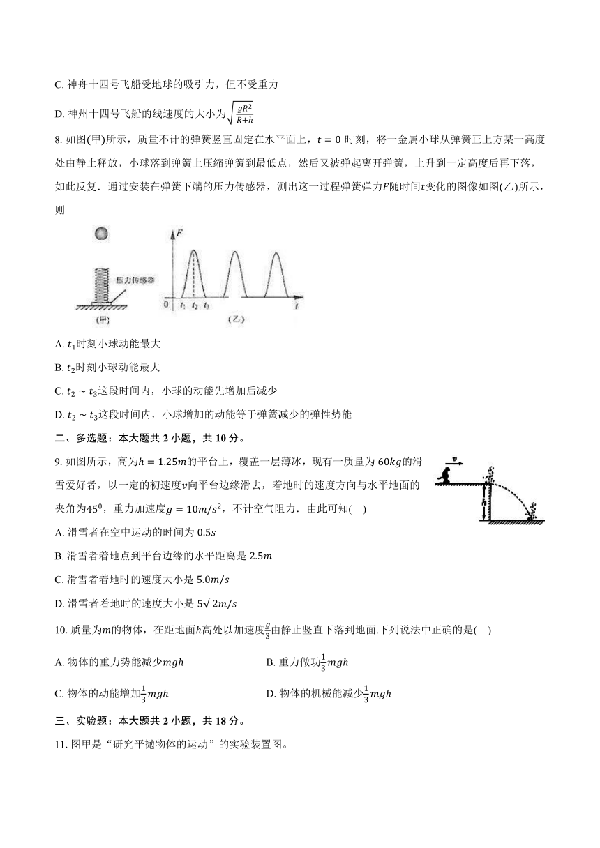 安徽省定远县育才学校2023-2024学年下学期高一5月考试 物理（含答案）