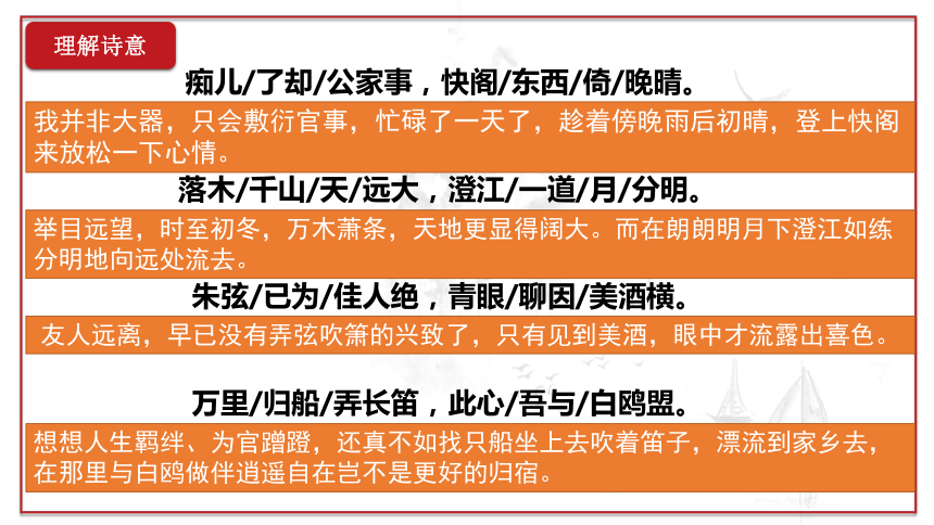 古诗词诵读《登快阁》课件(共31张PPT) 2023-2024学年统编版高中语文选择性必修下册