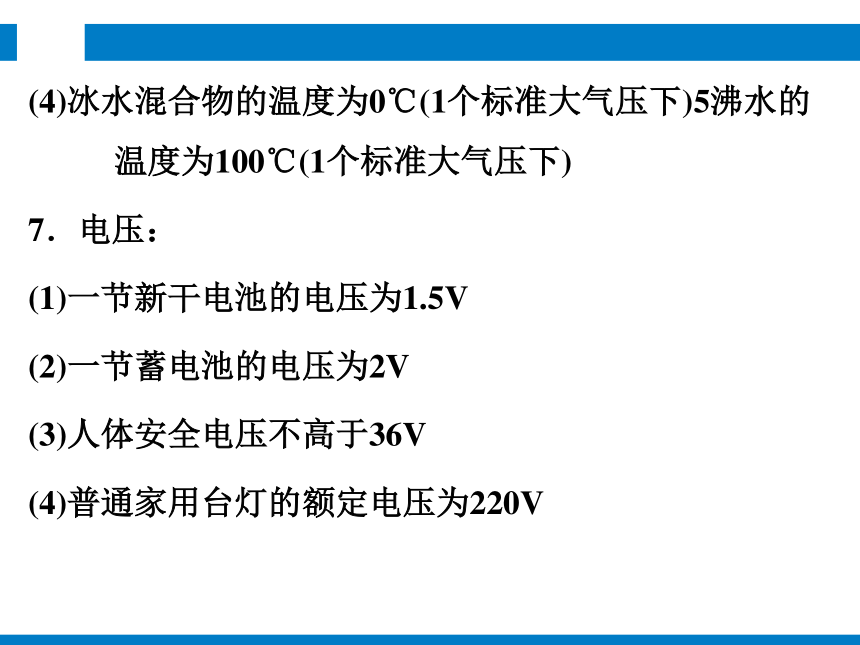 2024浙江省中考科学总复习知识清单物质科学(一)物理（课件 36张PPT）