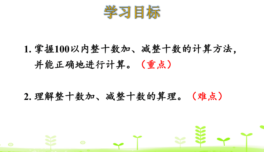 人教版数学一下6.1 整十数加、减整十数 课件（22张）