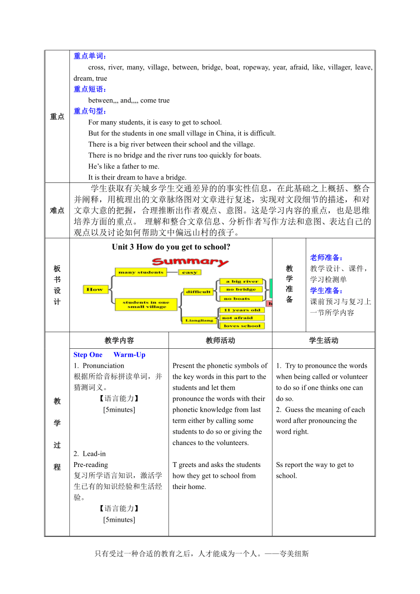 人教版英语七年级下册教案 Unit 3 Section B 2a-2c