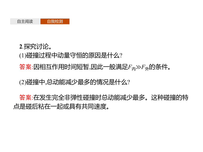 第一章　5　弹性碰撞和非弹性碰撞—2020-2021【新教材】人教版（2019）高中物理选修第一册课件(共32张PPT)