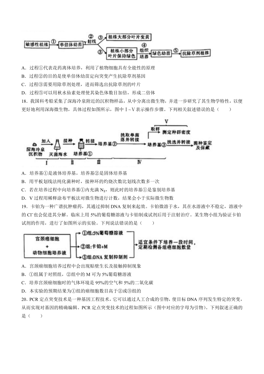 山西省忻州市2023-2024学年高二下学期4月期中考试 生物 （含解析）