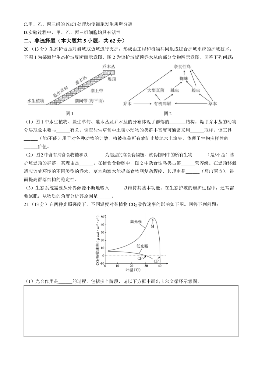 浙江省培优联盟2023-2024学年高二下学期5月联考生物学试题（含答案）