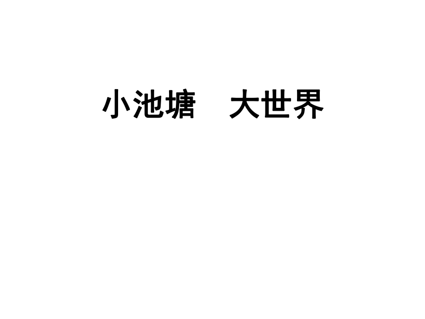 3.10 小池塘 大世界   (课件共22张PPT)