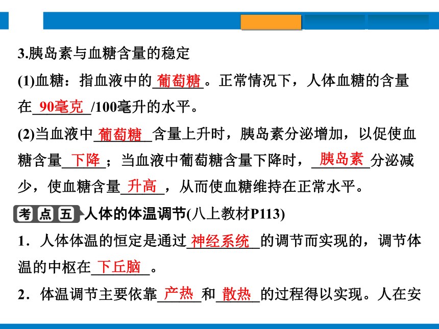 2024浙江省中考科学复习第8讲　生命活动的调节（课件 39张PPT）