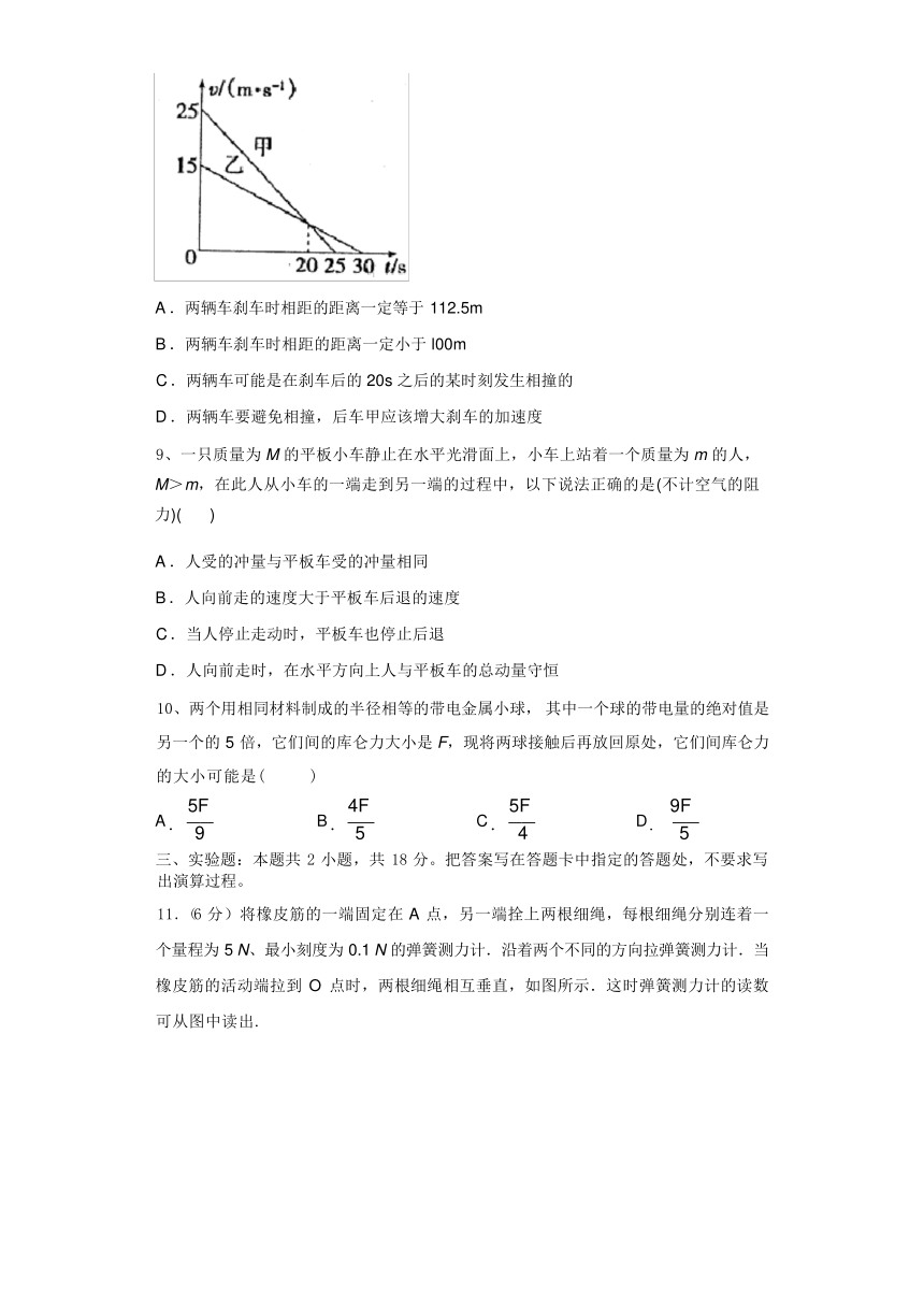 2024 年广西省玉林市高三物理第一学期期中学业水平测试试题（解析版）