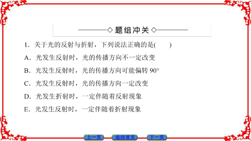 高中物理人教版选修3-4（课件）第十三章 光 1 光的反射和折射(共40张PPT)
