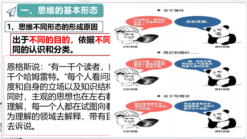 1.2 思维形态及其特征 课件(共25张PPT)-2023-2024学年高中政治统编版选择性必修三逻辑与思维