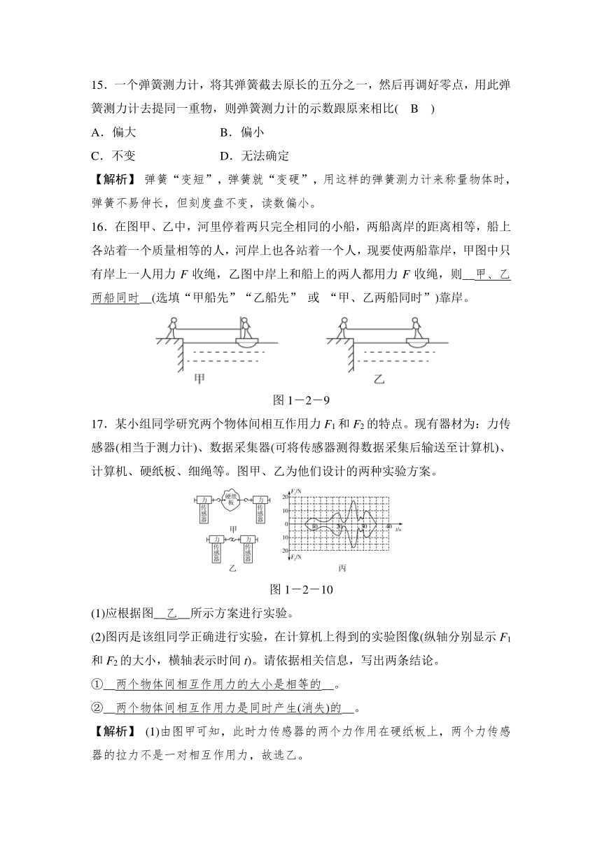 1.2 力 同步练习（2课时，含答案）