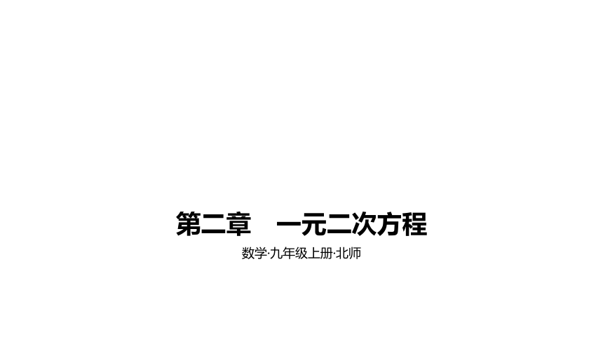 北师大版九年级上册数学第二章　一元二次方程整章同步练习课件（171张PPT)