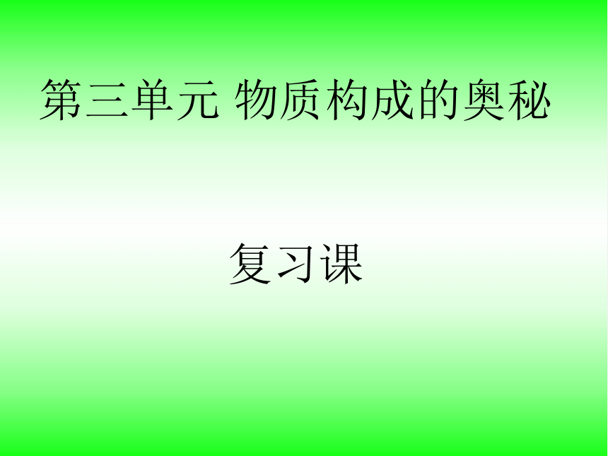 山东省东平县实验中学2019-2020学年第二学期八年级化学第三单元前两节复习课（21张ppt）