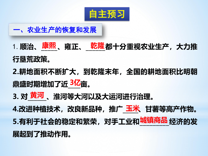 人教部编版历史七年级下册课件第19课 清朝前期社会经济的发展课件 (共31张PPT)